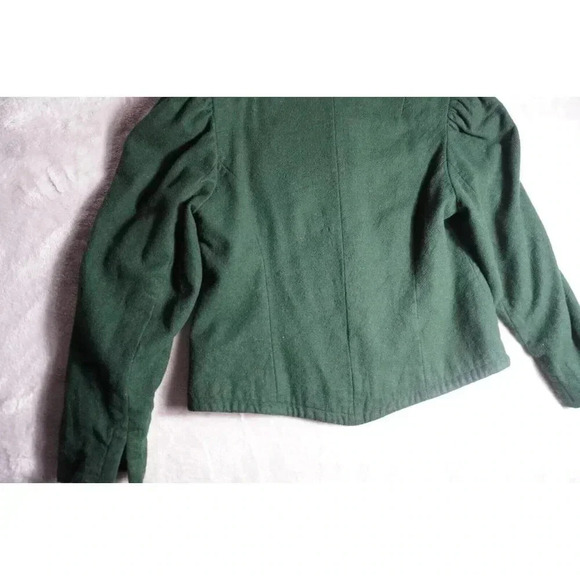 Vintage Perry Landhaus Wool Trachten Blazer Green Peasant Jacket Size 40 / US 12 - Picture 10 of 15